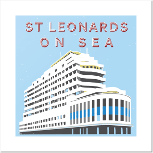 St Leonards-On-Sea Retro Style Poster Posters and Art